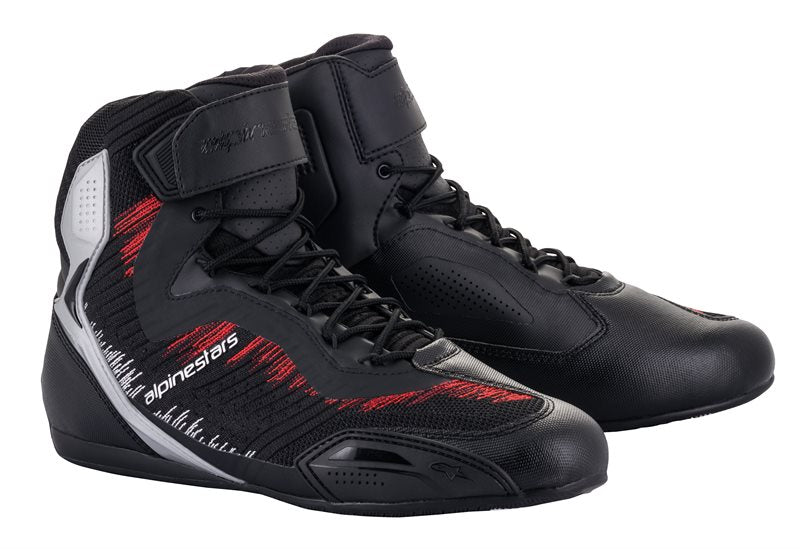 Alpinestars Faster-3 Rideknit Shoes Black / Silver / Bright Red