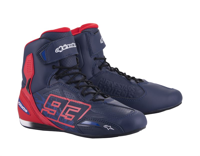 Alpinestars Austin Riding Shoes Night Navy / Bright Red / Sodalite Blue