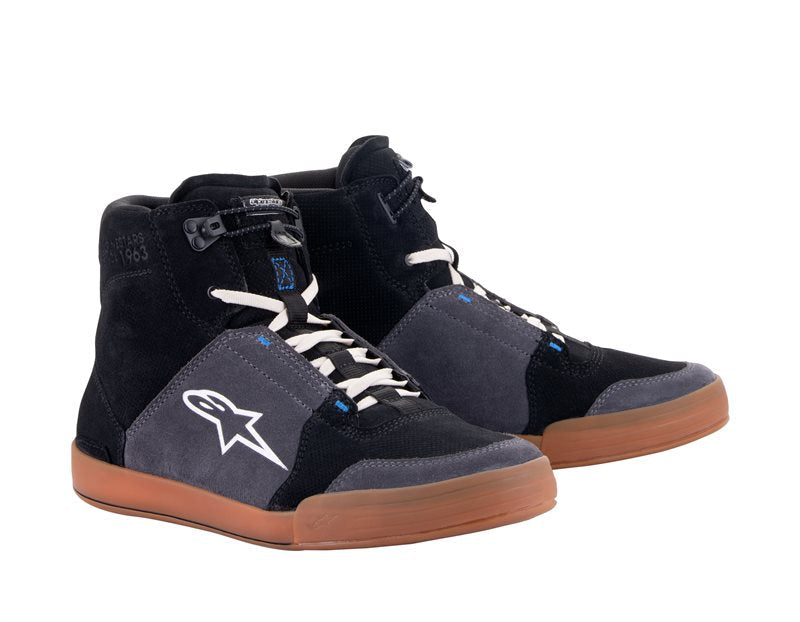 Alpinestars Chrome Shoes Black Asphalt / Gum Blue