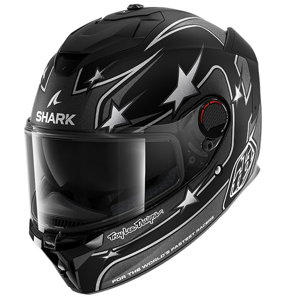 Shark x Troy Lee Designs Spartan GT Pro Full Face Helmet Flagstaff Black / Anthracite / Silver - FREE UK Shipping, FREE 365 Day Returns | Moto Central