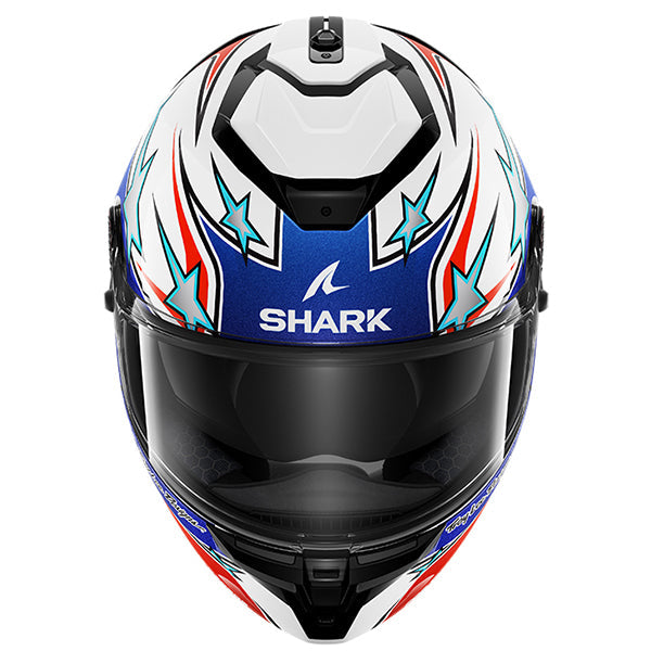 Shark x Troy Lee Designs Spartan GT Pro Full Face Helmet Flagstaff White / Blue / Red