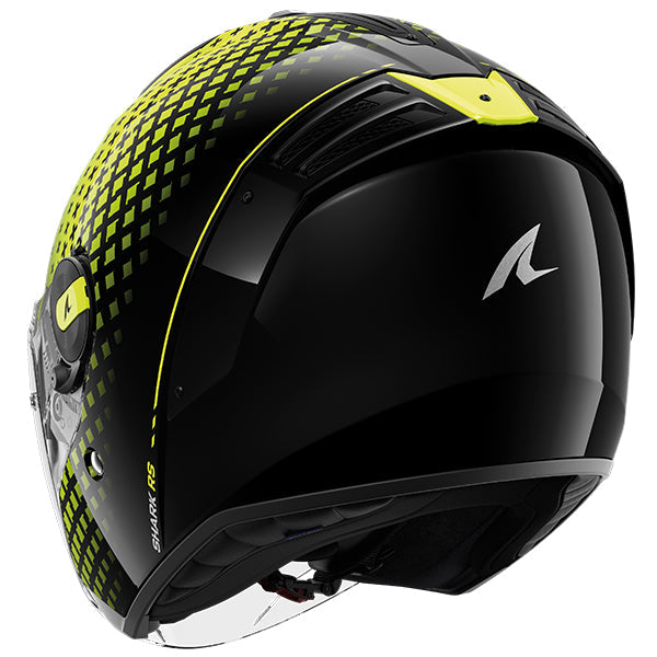 Shark RS Jet Open Face Helmet Stride Black / Yellow / Silver - FREE UK Shipping, FREE 365 Day Returns | Moto Central