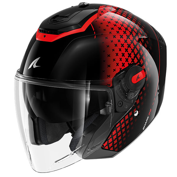 Shark RS Jet Open Face Helmet Stride Black / Red / Anthracite