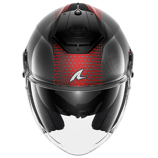 Shark RS Jet Carbon Open Face Helmet Ikonik Carbon / Red / Chrome