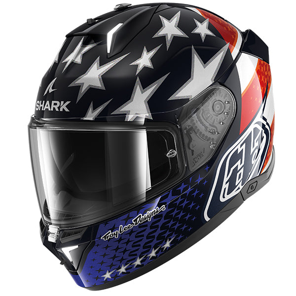 Shark x Troy Lee Designs Skwal i3 Full Face Helmet US Flag Blue / Red / White