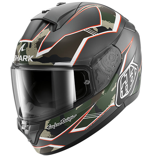 Shark x Troy Lee Designs Ridill 2 Full Face Helmet Matrix Camo Green / Black / Brown