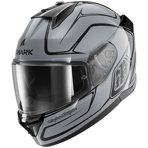 Shark x Troy Lee Designs D-Skwal 3 Full Face Helmet Drone Silver / Black - FREE UK Shipping, FREE 365 Day Returns | Moto Central