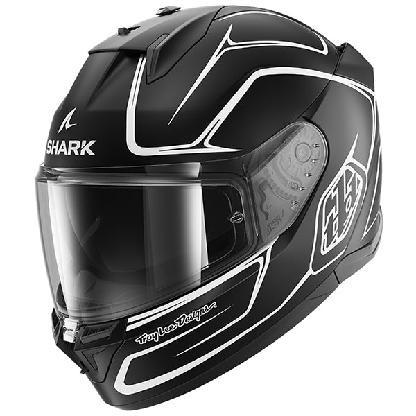 Shark x Troy Lee Designs D-Skwal 3 Full Face Helmet Drone Matt Black / White