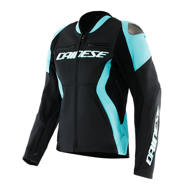 Dainese Racing 5 Ladies Leather Jacket Black / Water FREE UK Delivery, FREE 365 Day Returns | Moto Central