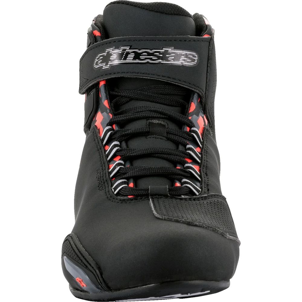 Alpinestars Sektor Waterproof Riding Shoes Black / Dark Grey / Fluo Red