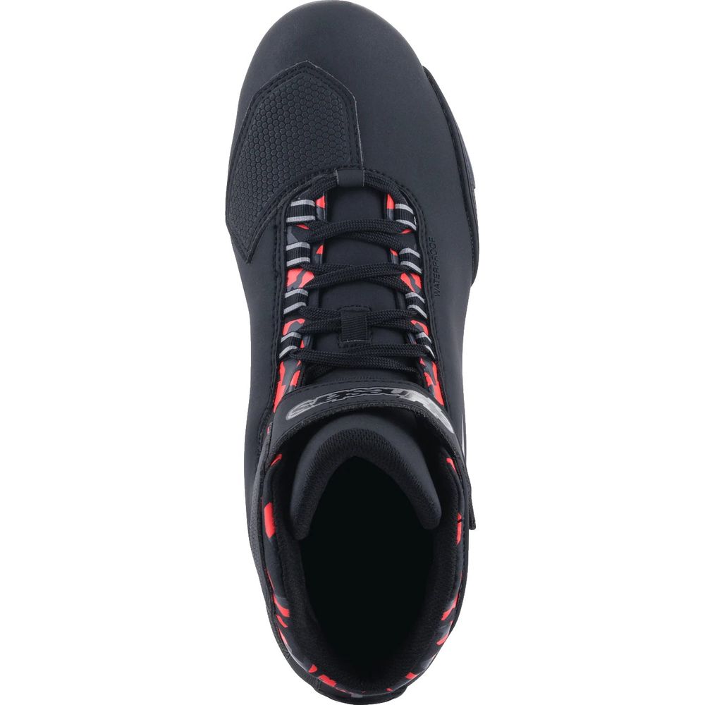 Alpinestars Sektor Waterproof Riding Shoes Black / Dark Grey / Fluo Red