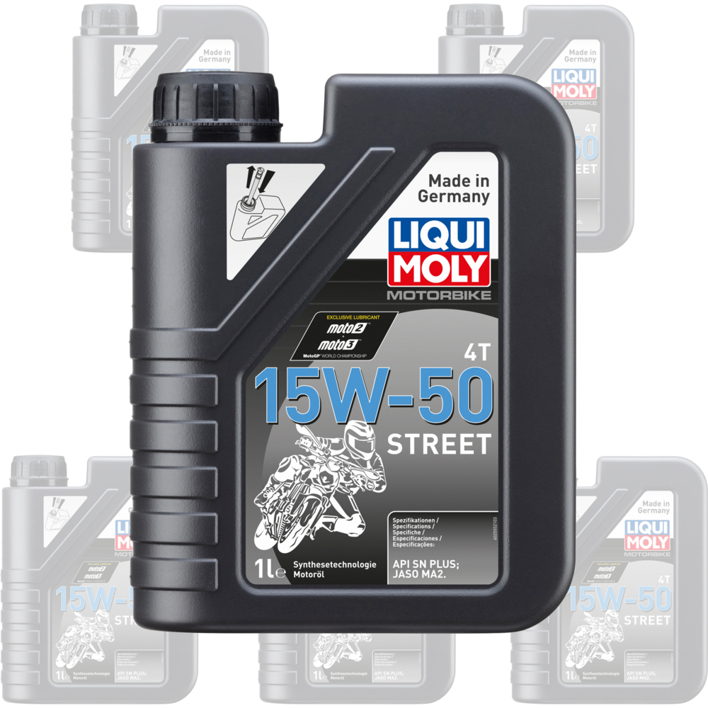 Liqui Moly 4 Stroke Semi Synthetic Street 15W-50 Oil - Box of 6