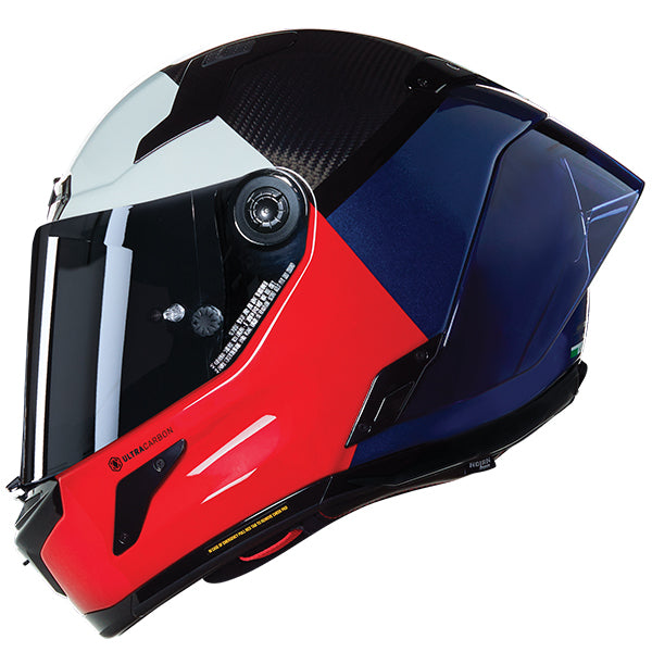 Nolan X-804 RS Blocco Full Face Helmet Carbon / Red / White / Blue