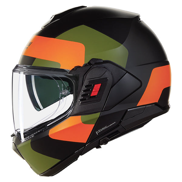 Nolan N120-1 Omocromo Modular Flip-Up Helmet Black / Orange / Green