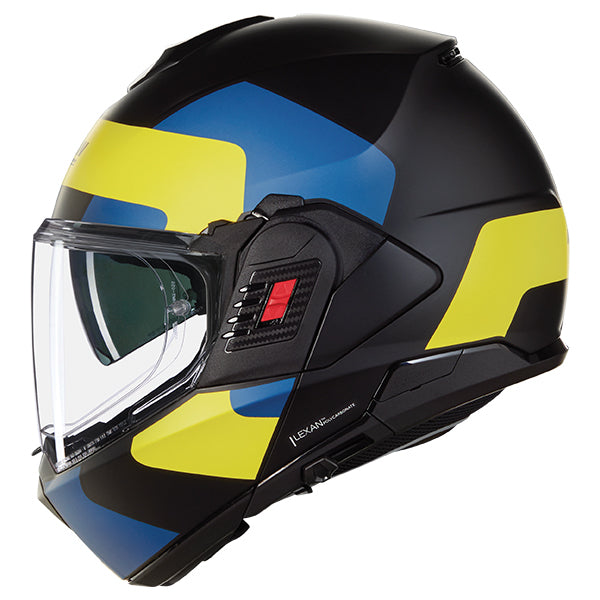 Nolan N120-1 Omocromo Modular Flip-Up Helmet Black / Yellow / Blue