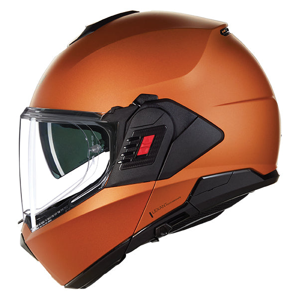 Nolan N120-1 Classico Nobile Modular Flip-Up Helmet Matt Orange - FREE UK Shipping, FREE 365 Day Returns | Moto Central