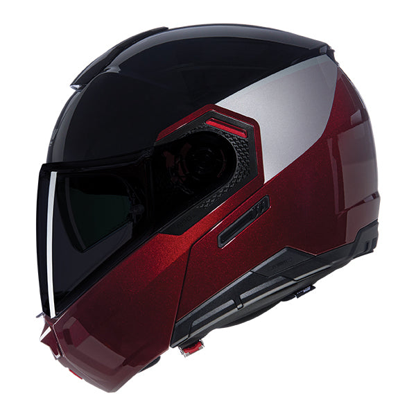 Nolan N90-3 06 Vern Speciale Modular Flip-Up Helmet Black / Red / Grey  - FREE UK Delivery - Moto Central