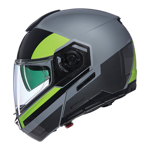 Nolan N90-3 06 Roboto Modular Flip-Up Helmet Grey / Fluo Yellow / Black  - FREE UK Delivery - Moto Central