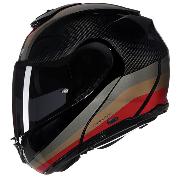 Nolan X-1005 Ultra Carbon Gran Tour Modular Flip-Up Helmet Carbon / Red / Silver