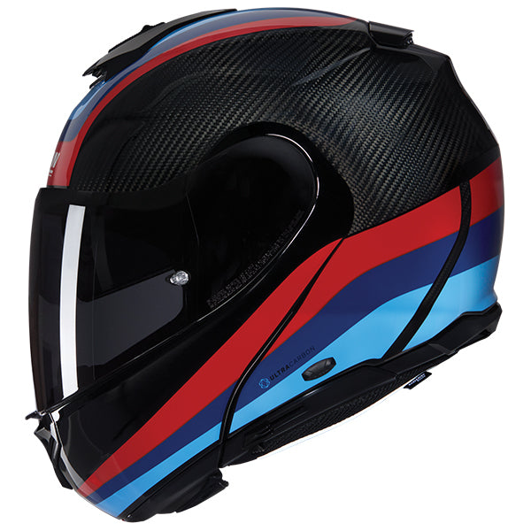 Nolan X-1005 Ultra Carbon Gran Tour Modular Flip-Up Helmet Carbon / Red / Blue