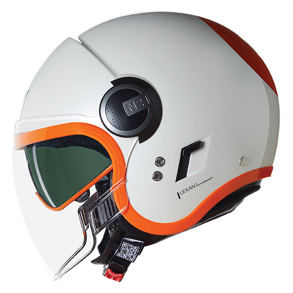 Nolan N21 Visor 06 Ocio Open Face Helmet White / Orange  - FREE UK Delivery - Moto Central