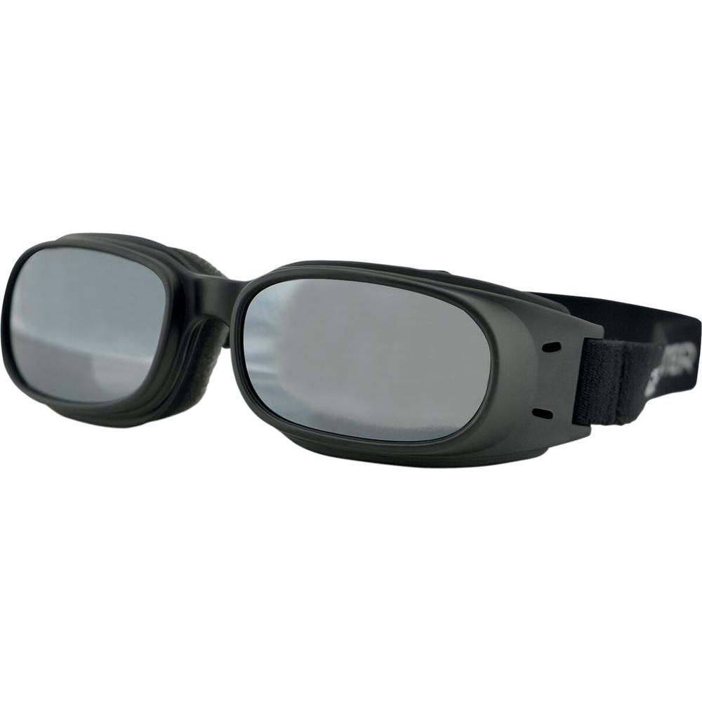 Bobster Piston Adventure Goggles Black With Mirrored Smoke Lenses