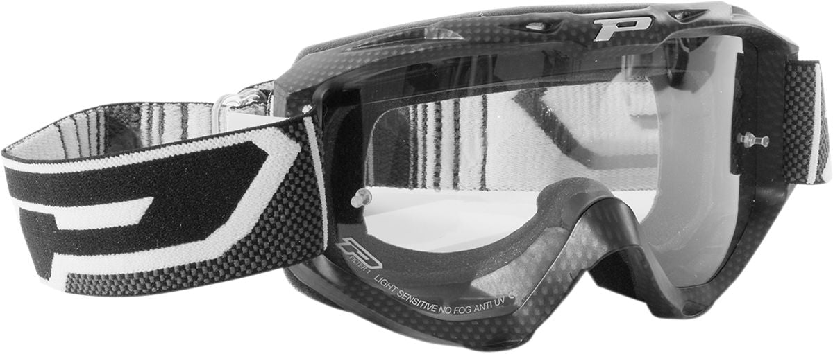 Pro Grip Goggles Off-Road Top Line Light Sensitive Carbon 3450 Lens Clear