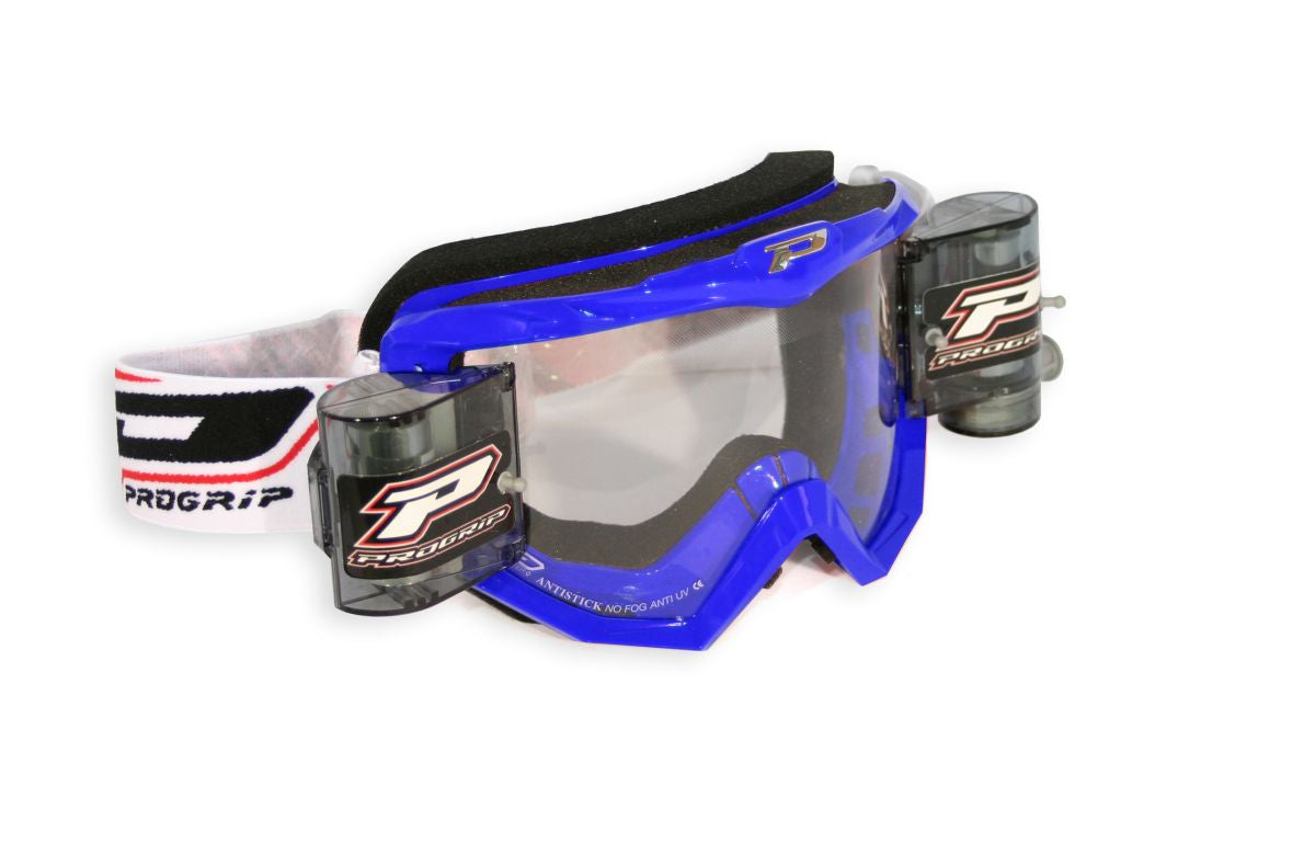 Pro Grip Goggles MX / Enduro With Roll Off Blue 3208 Lens Clear