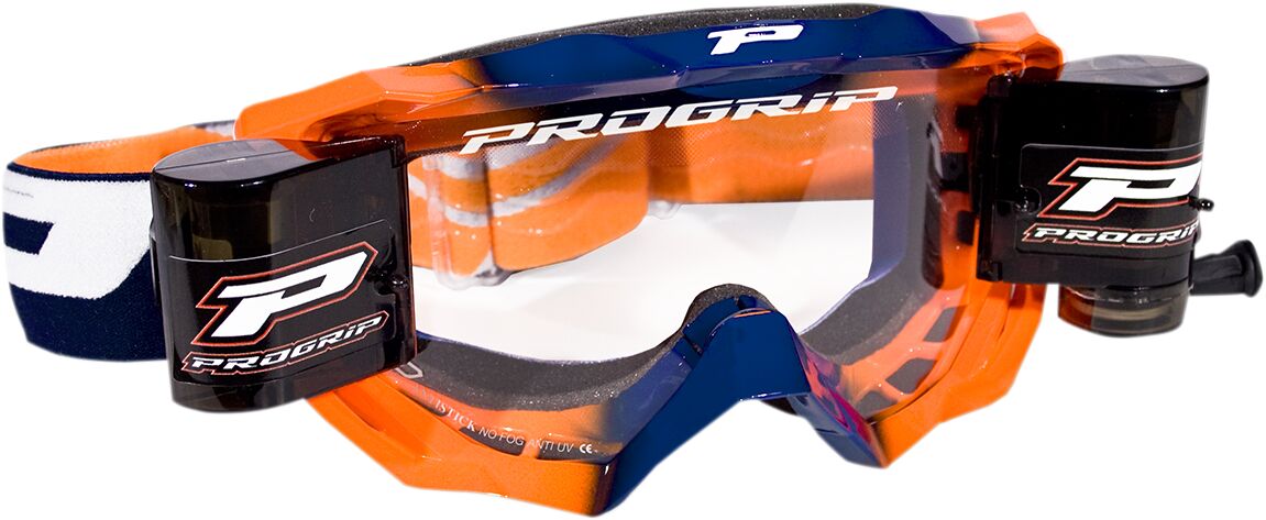 Pro Grip Venom Roll-Off Goggles Black / Fluo Orange