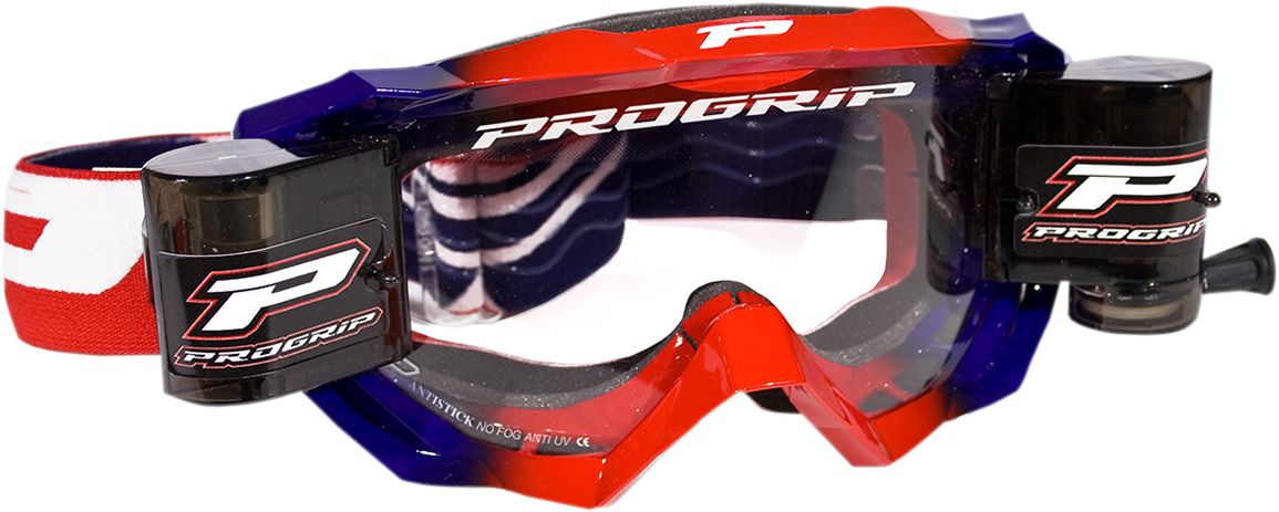 Pro Grip Venom Roll-Off Goggles Red / Blue