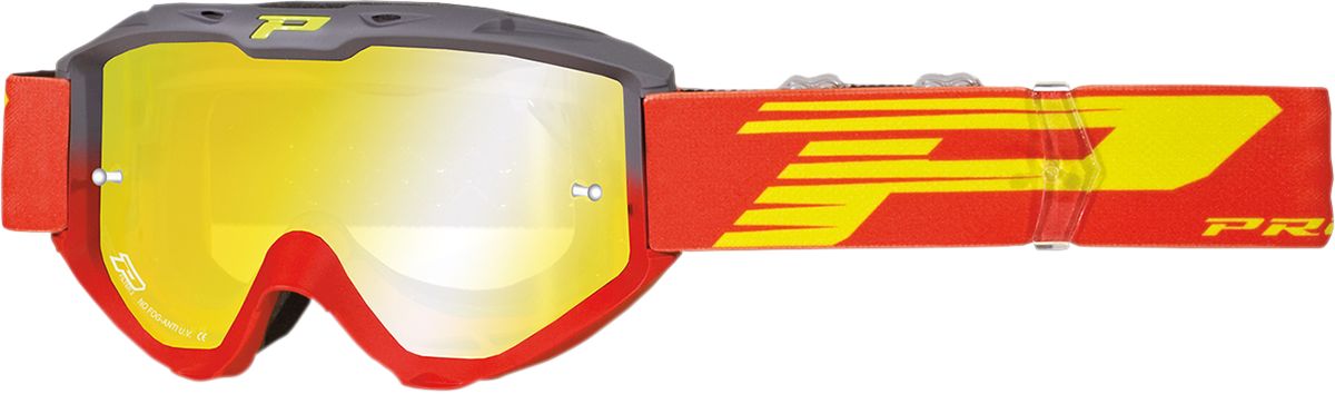 Pro Grip Goggles Riot Grey / Red Mirror