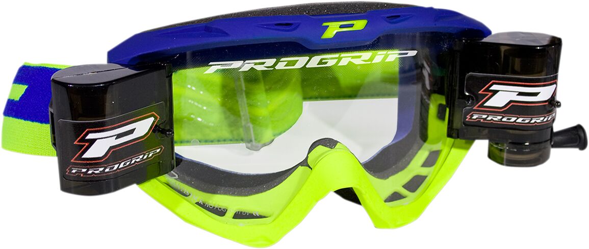 Pro Grip Goggles Riot Roll-Off Electric Blue / Fluorescent Yellow