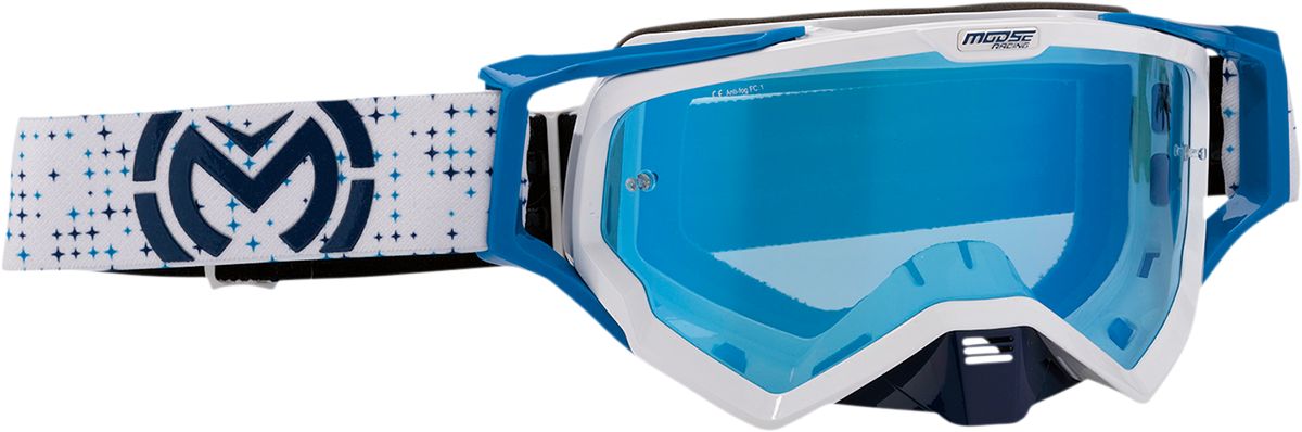 Moose Racing XCR Pro Star Goggles White / Blue