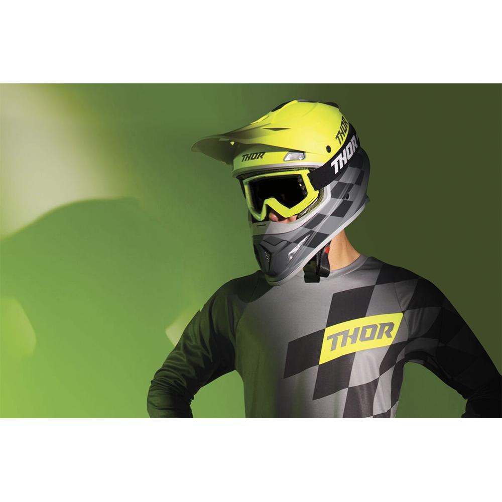 Thor Combat Racer Clear Lens Goggles Black / Fluo Acid