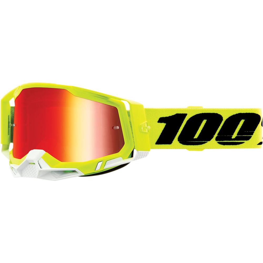 100% Racecraft 2 Goggles Fluo Yellow / White