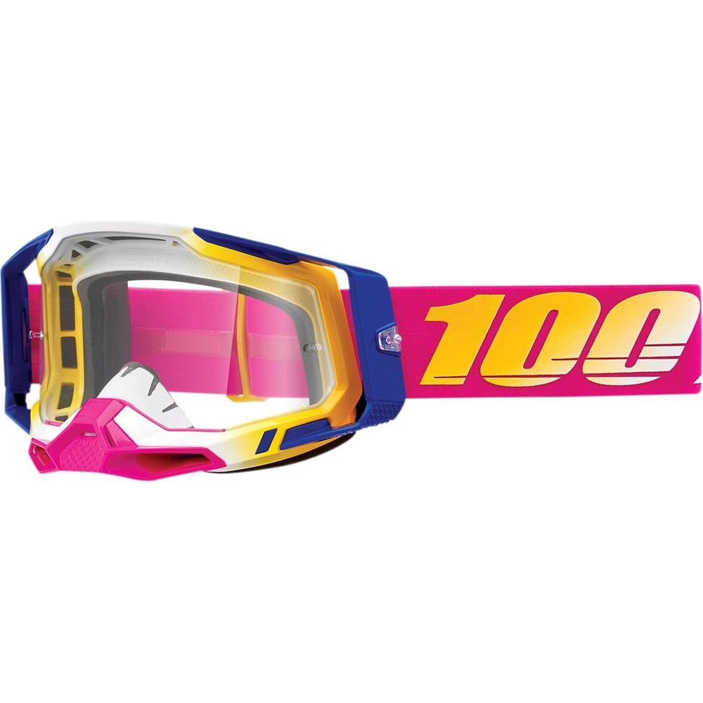 100% Racecraft 2 Mission Goggle Blue / Pink / White / Clear