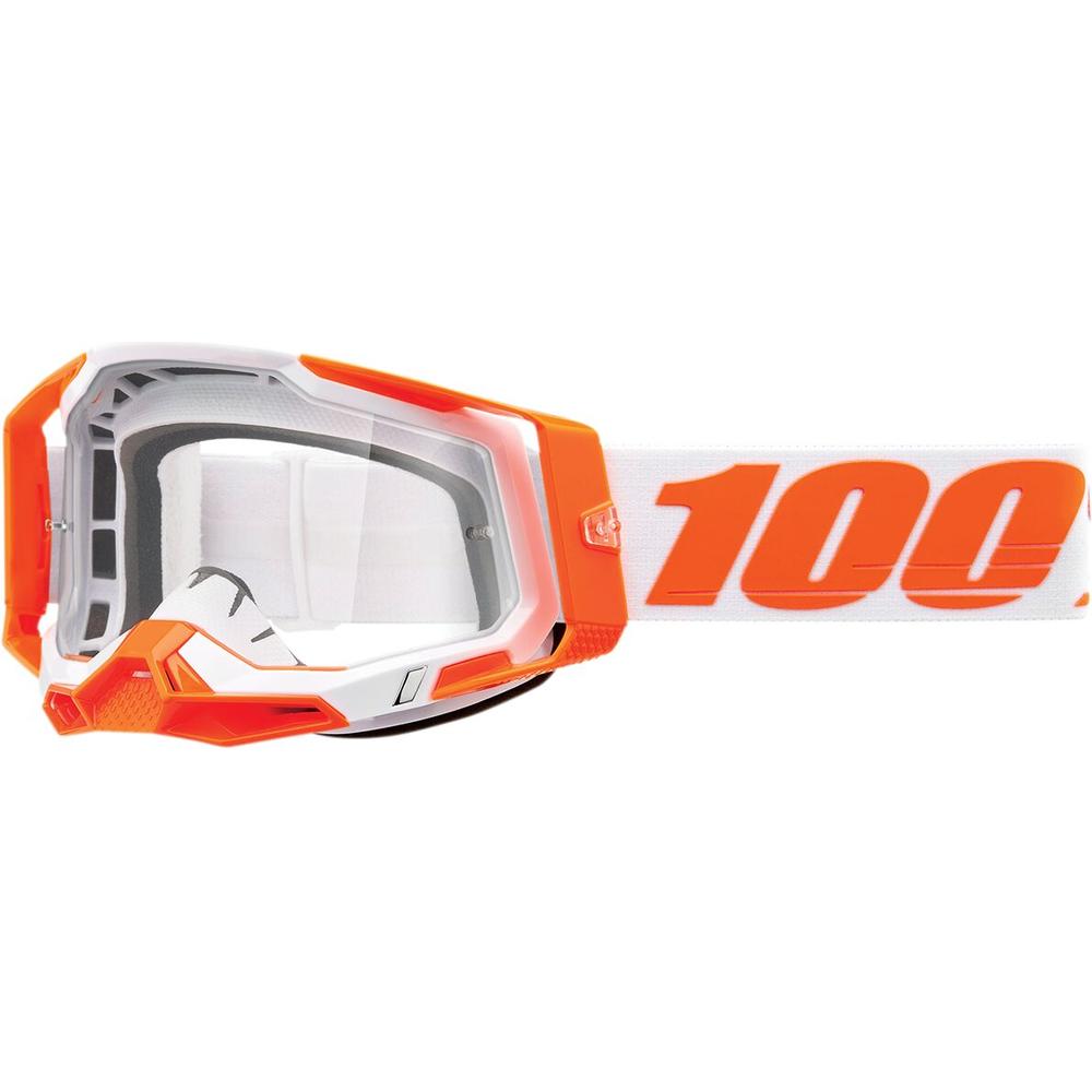 100% Racecraft 2 Goggles Orange / White / Clear