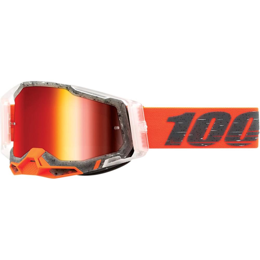 100% Racecraft 2 Schrute Goggle Clear / Grey / Orange