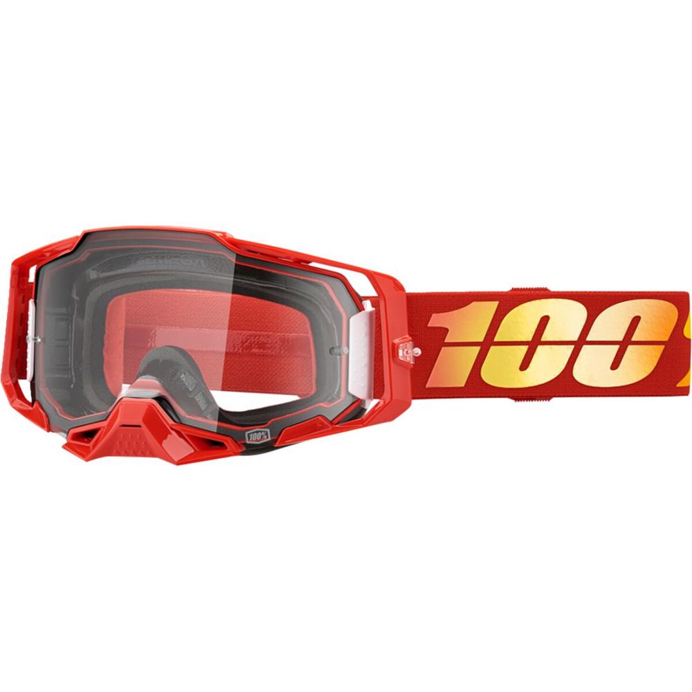 100% Armega Nuketown Goggle Red / Yellow / Clear