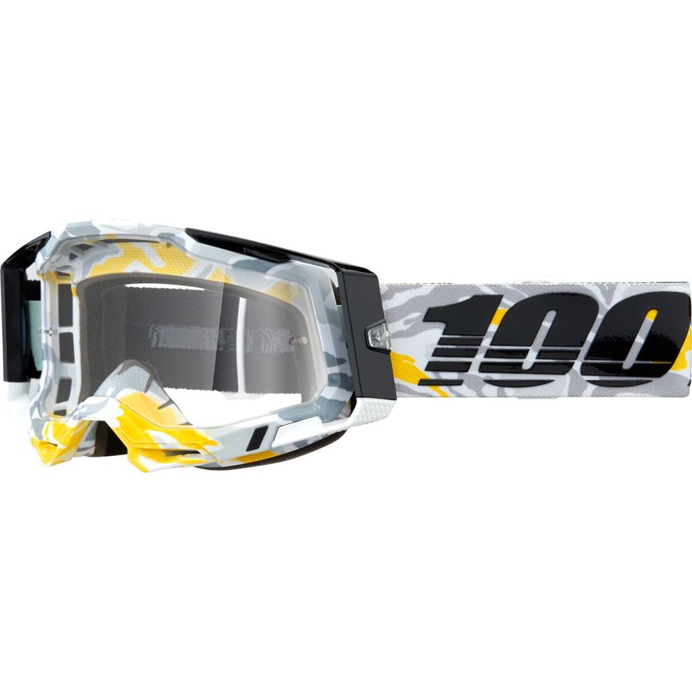 100% Racecraft 2 Korb Goggle Black / Grey / White / Clear