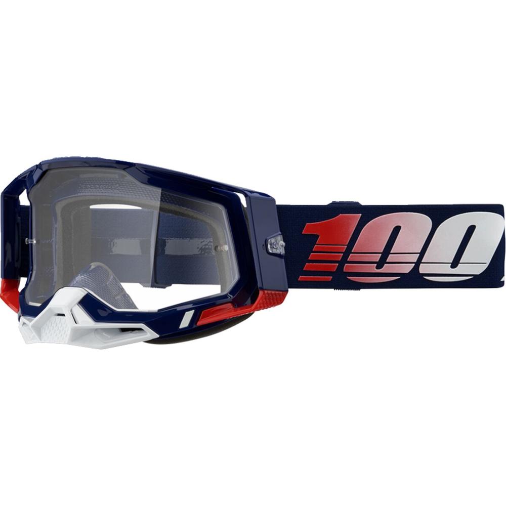 100% Racecraft 2 Republic Goggle Blue / Purple / Red / Clear