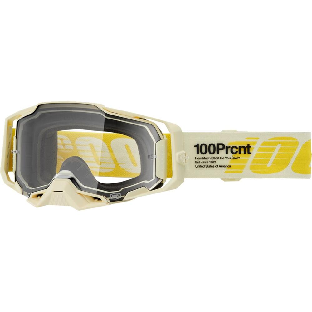 100% Armega Barely Goggle White / Yellow / Clear