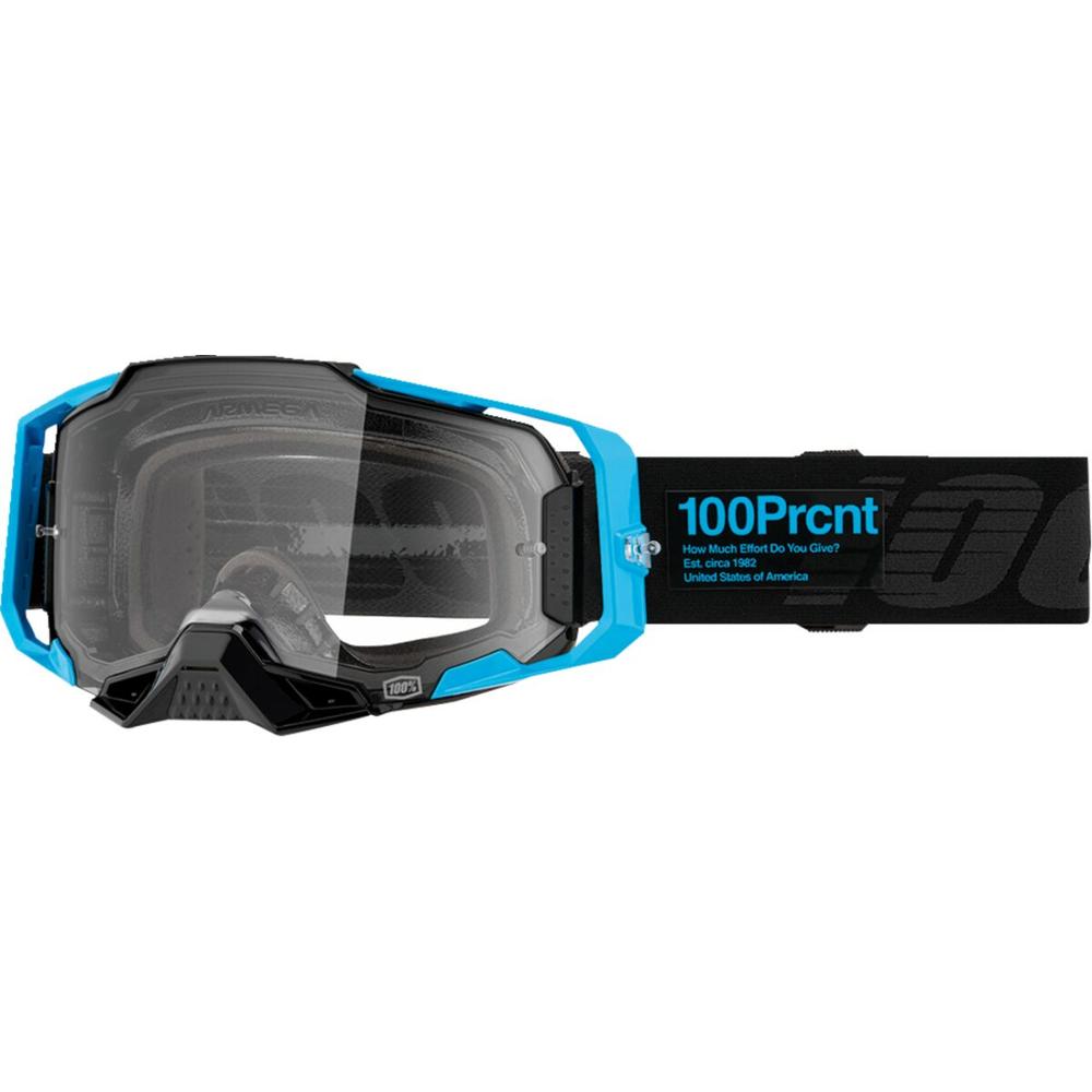 100% Armega Barely 2 Goggle Black / Blue / Clear