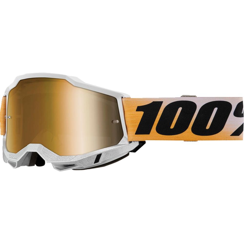 100% Accuri 2 Shiv Goggles Orange / White / Mirror Gold