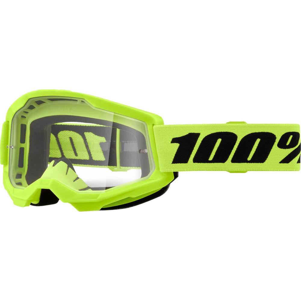 100% Strata 2 Goggle Fluo Yellow / Clear