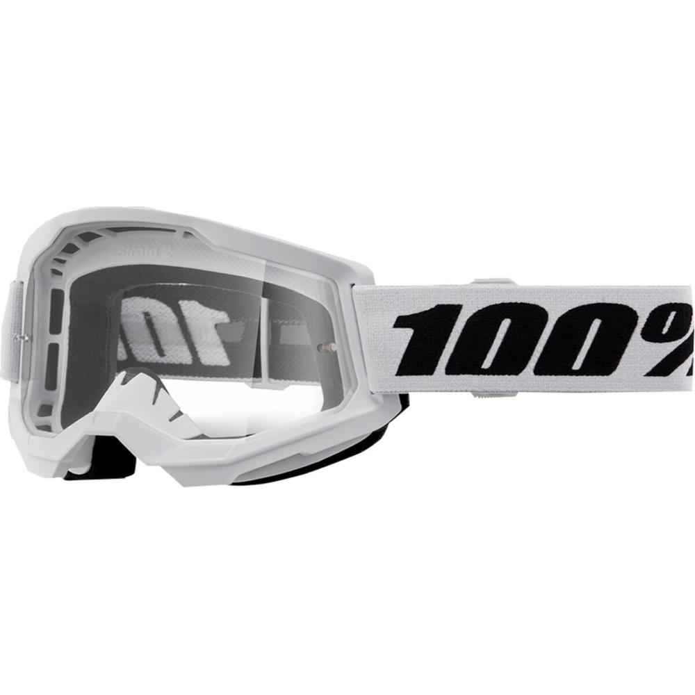 100% Strata 2 Goggle White / Clear