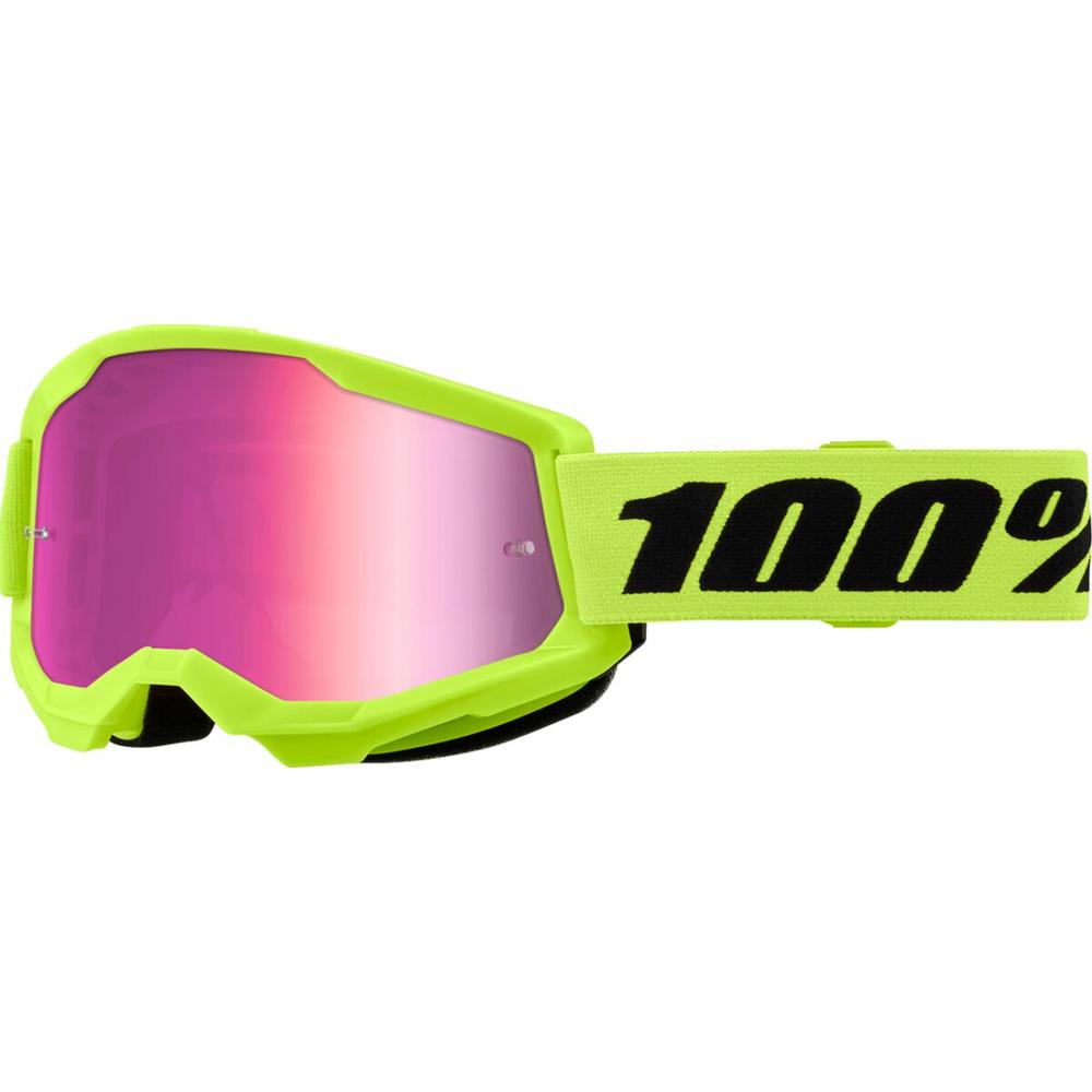 100% Strata 2 Goggle Fluo Green / Fluo Yellow