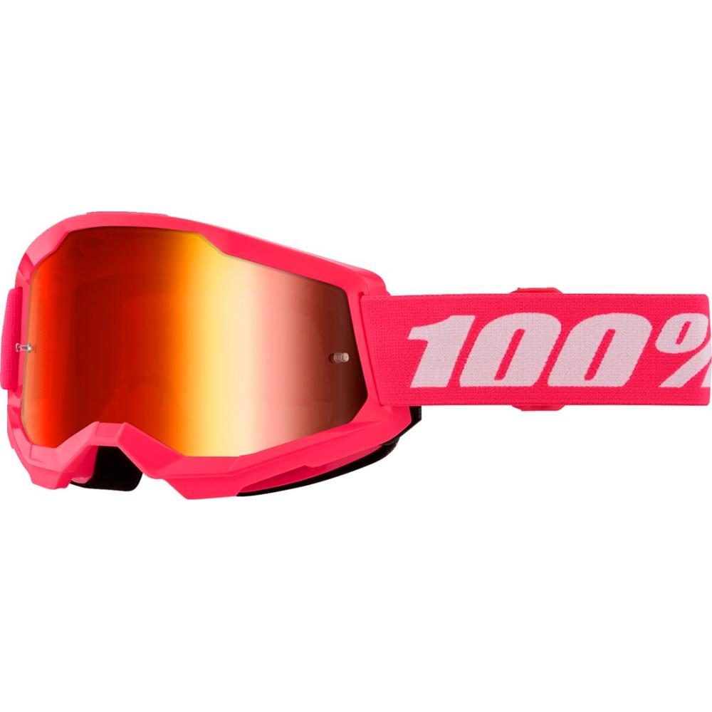 100% Strata 2 Goggle Pink / Mirror Red