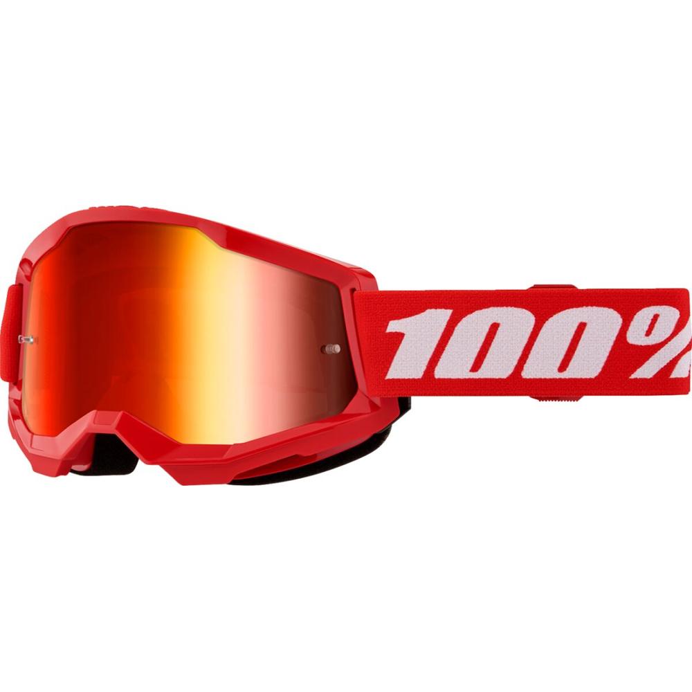 100% Strata 2 Goggle Red / Mirror Red