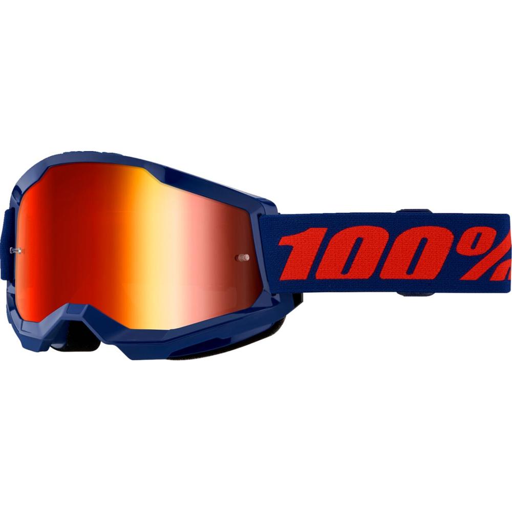 100% Strata 2 Goggle Blue / Mirror Red